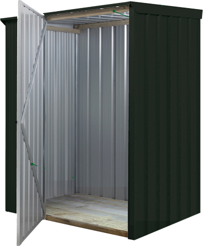 Shed with door open